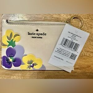 Kate Spade White Floral Pouch (New With Tags)
